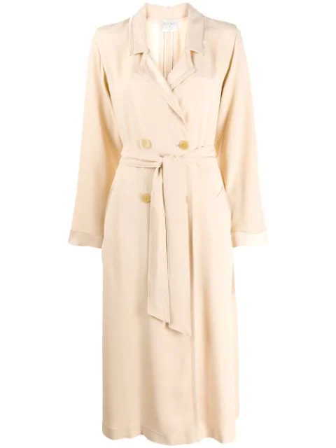 Forte Forte Double Breasted Trench Coat In Neutrals | ModeSens