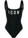 Dsquared2 Icon Swim Suit In Black