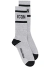 Dsquared2 Icon Socks In 314 Grey