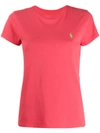 Polo Ralph Lauren Logo Embroidered T-shirt In Pink