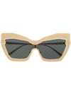Dolce & Gabbana Dot Pattern Sunglasses In Gold