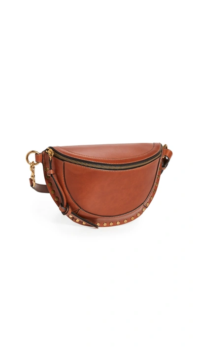 Isabel Marant Skano Leather Belt Bag In Orange