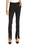 A.l.c Slim-fit Conway Straight-leg Front Slit Pants In Black