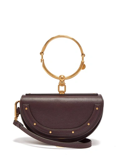 Chloé Minaudiere Nile Hand Bag In Viola Leather