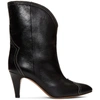 Isabel Marant Dythey Leather Ankle Boots In Black