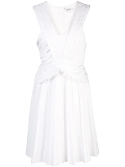 Derek Lam 10 Crosby Ruched Pleated Mini Dress In White