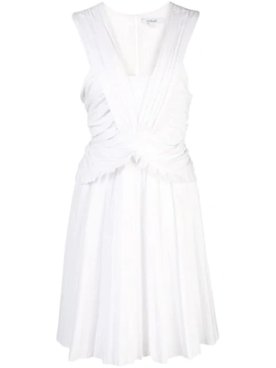 Derek Lam 10 Crosby Ruched Pleated Mini Dress In White | ModeSens