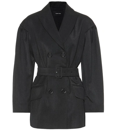 Simone Rocha Wool-blend Twill Jacket In Black