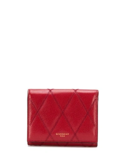 Givenchy Tri-fold Gv3 Wallet In Red