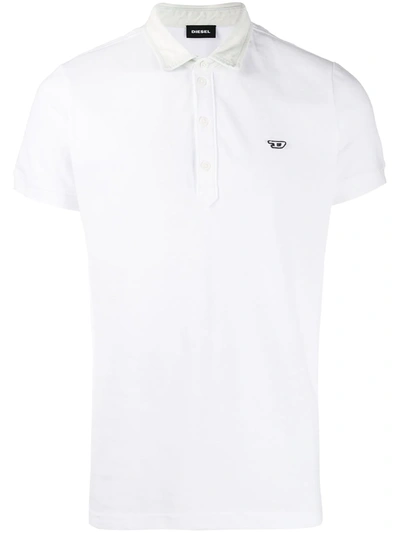 Diesel T-miles-new Polo Shirt In White