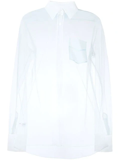 Viktor & Rolf Classic Tulle Shirt In Blue