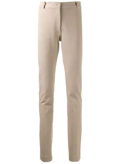 Joseph Zoran Gabardine Straight Leg Trousers In Brown