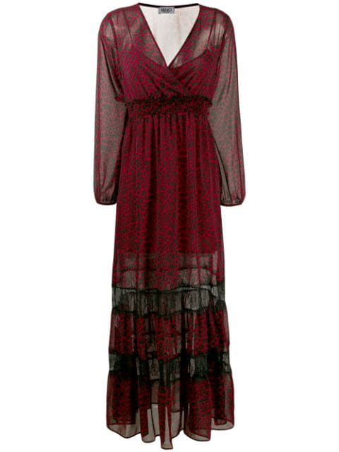 Liu •jo Leopard Print Dress In U9300 Beauty Red N Leo | ModeSens