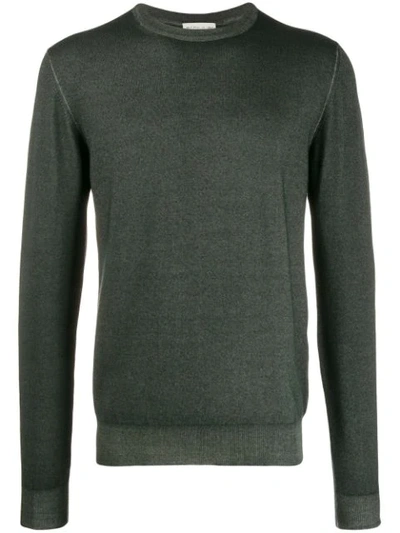 Etro Long-sleeve Fitted Jumper In Green