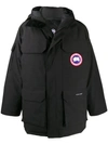 Canada Goose Fur Trim Padded Coat In Black