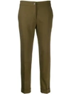 Etro Cropped Trousers In Green