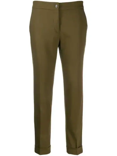 Etro Cropped Trousers In Green