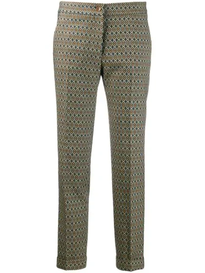 Etro Printed Straight Trousers In 500