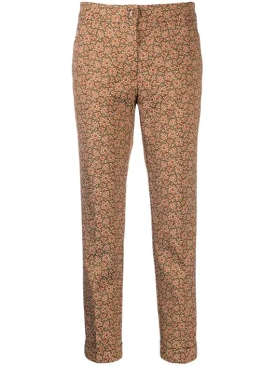 Etro Cropped Trousers In Neutrals