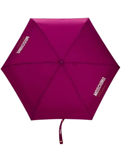 Moschino Couture Print Umbrella In Purple