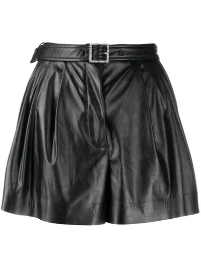 Pinko Short Belted Shorts In Black