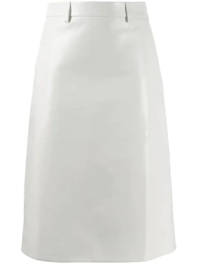 Prada Mittellanger Rock In F0009 Bianco