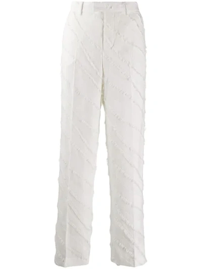 Zadig & Voltaire High-waisted Textured Trousers In Neutrals