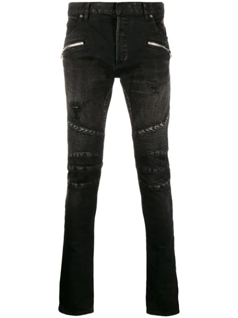 slim fit biker jeans