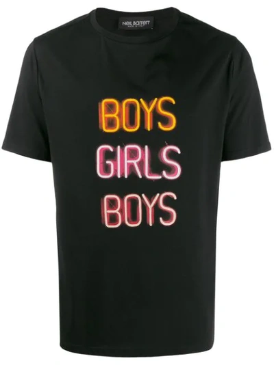Neil Barrett Boys Girls Boys Print T-shirt In Black