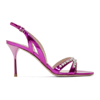 Miu Miu Women's Jewel Strappy High-heel Sandals In Fuchsia