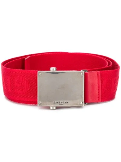 Givenchy Plate Buckle Belt In Red
