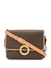 Pre-owned Celine Macadam Pattern Crossbody Bag In Brown