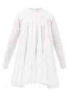 Merlette Soliman Long-sleeved Cotton-poplin Mini Dress In White