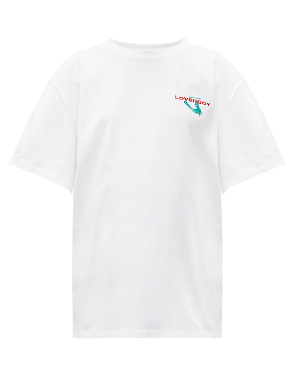 Charles Jeffrey Loverboy Art Gallery Cotton T-shirt In White | ModeSens