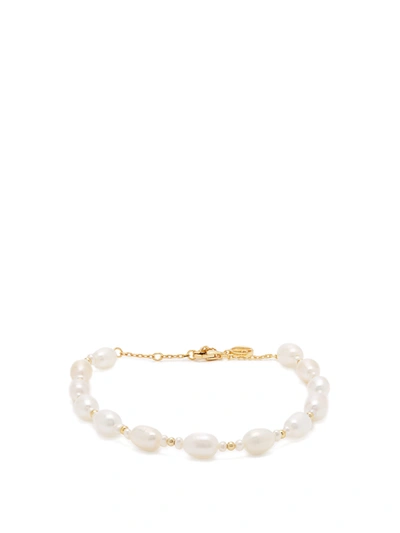 Anissa Kermiche Serpent De Perles Pearl Gold-plated Anklet