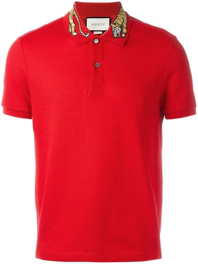 Gucci tiger collar clearance polo