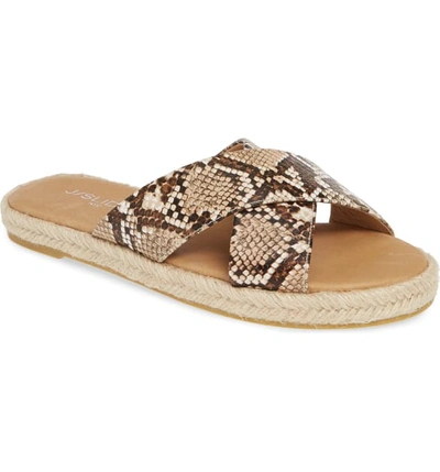 Jslides Reva Slide Sandal In Natural Leather