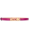 Moschino Gürtel Mit Logo-applikation In 196 Fucsia