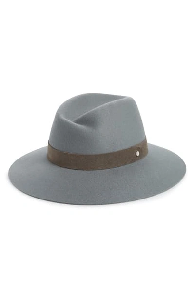 Rag & Bone Zoe Wool Fedora Hat In Greymult