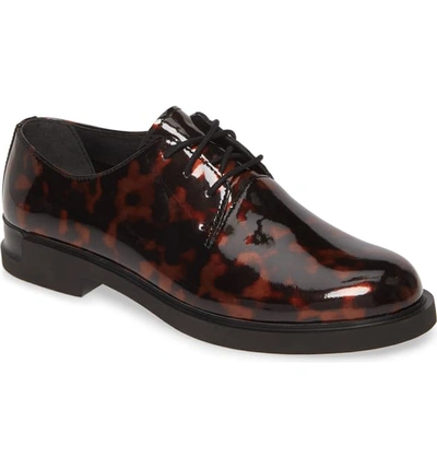 Camper Iman Derby Flat In Multicolor Leather