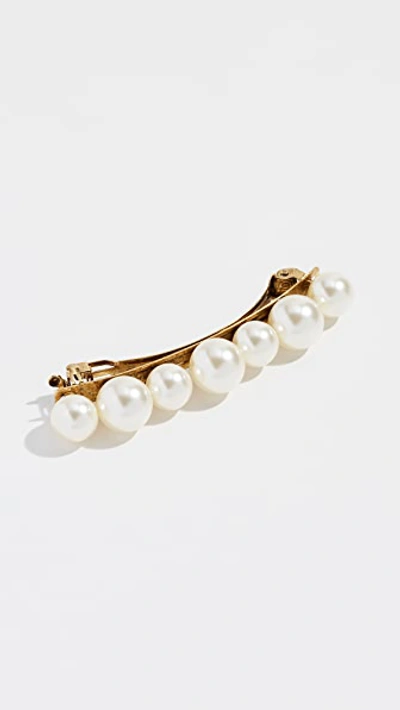 Jennifer Behr Gretel Imitation Pearl Barrette In Gold