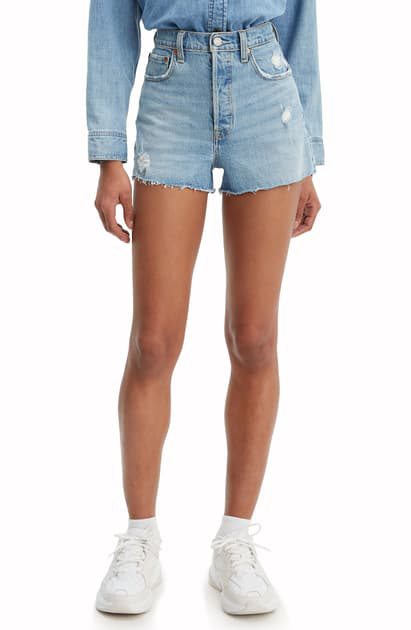 levi's distressed bermuda shorts