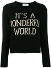 Alberta Ferretti It's A Wonderful World Sweater In Black
