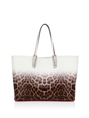 christian louboutin leopard tote