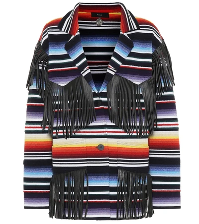 Alanui Sarape Fringed Cashmere-blend Jacket In Multicoloured