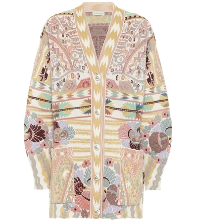 Etro Jacquard-knit Wool-blend Cardigan In Multicolour