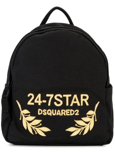 Dsquared2 24-7 Star Logo Backpack In Black