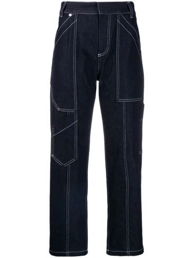 Chloé Cropped High-rise Straight-leg Jeans In Blue