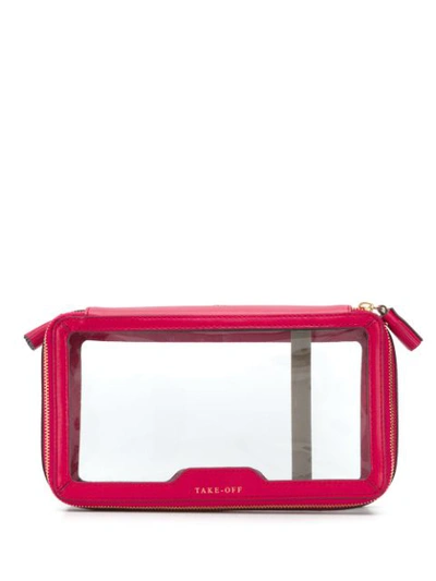 Anya Hindmarch Travel Make-up Bag In Pink