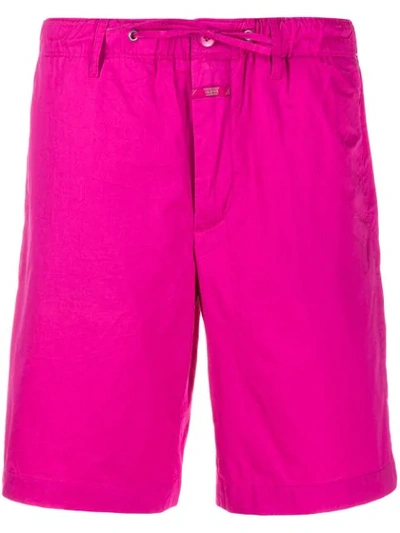 Closed Drawstring Waist Shorts In Pink